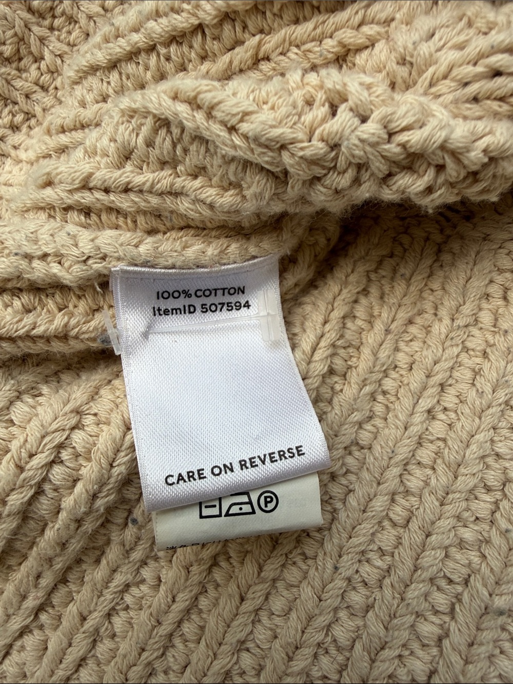 Women's Signature Cotton Fisherman Sweater / Cardigan - Medium Beige - Picture 8 of 11